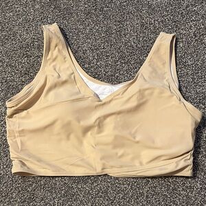 Women's Tan swim top from Manava Swim